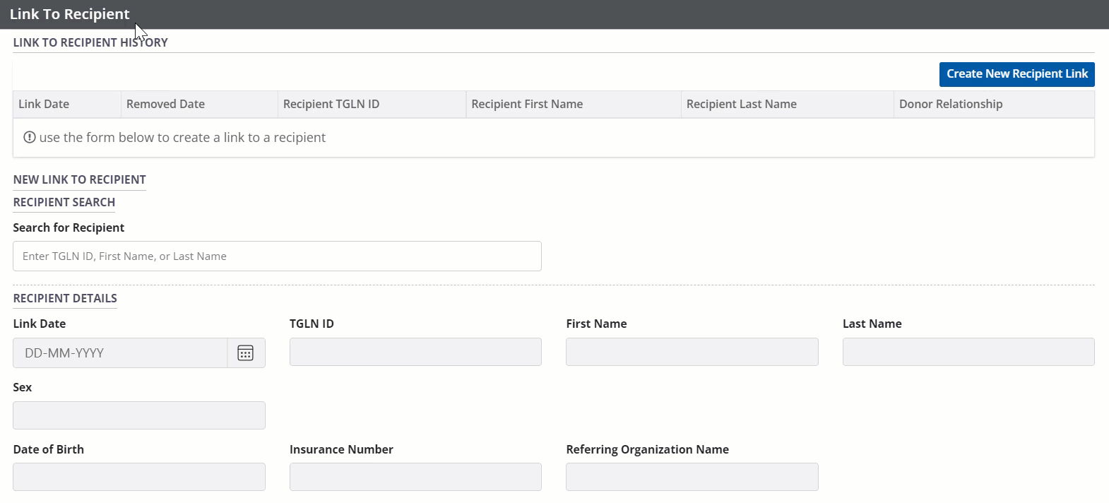 Example animation - adding linking to a recipient.
